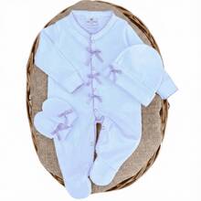 Nika Baby 3-Piece Maternity Kit In Cotton Suedine - Lilac Purple - View 1