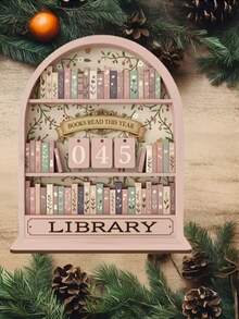 Rastreador de lectura de libro retro 2D, decoración de conteo anual de libros - El rastreador de lectura de este año puede rastrear hasta 999 libros. Con base para DIY. Adecuado para libros de oficina, libros modernos, estructura resistente, decoración de estantería, regalos para amantes de los libros, exhibición y almacenamiento de libros, exhibición de recuento de estantería y regalos de desafío de lectura. Adecuado para lectores, maestros, escritores y entusiastas de los libros. - Multicolor - Ver 5