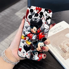 Disney What Mickey Mouse Patterned Phone Case With Hearts And Balloons Design Elements Compatible With IPhone 17, 16, 15, 14, 13, 12, And 11 Pro Models Made Of TPU With Shockproof Protection A Perfect Gift For Loved Ones And Special Occasions - Black - View 2