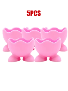 Bộ 5 cốc đựng trứng bằng silicon, thích hợp cho trứng luộc lòng đào/luộc chín - Bao bì nhiều màu sắc, có đế, có thể đặt từng quả trứng riêng lẻ - An toàn với máy rửa chén, dễ dàng vệ sinh - Dụng cụ nhà bếp cho bữa sáng, bữa trưa, bữa ăn nhẹ buổi sáng - Nhiều màu - Xem 11