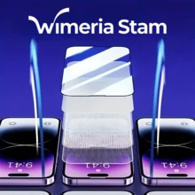 Protezione schermo in vetro temperato 4K Ultra HD [WIMERIA STAM] con applicatore touch, copertura completa, protezione bordi, anti-impronte, antiurto, include strumenti, compatibile con iPhone 17 Pro Max/17 Air/16 Pro Max/16e/15/14 Plus/13/12/11. Accessori essenziali per la protezione dello schermo, adatti per uso quotidiano, in ufficio e a casa. Protezione dello schermo del telefono, resistente all'acqua, agli urti e ai graffi. - Trasparente - Visualizzare 5