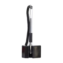 Bolígrafo de Escritorio Premium con Base Fija Antideslizante y Dije Decorativo, Diseño Moderno, Elegante y Ergonómico, Escritura Suave, Fluida y Precisa para Uso Diario, Ideal para Oficina, Hogar, Recepción o Estudio, Disponible en Sofisticado Color Negro y Azul - Negro - Ver 3