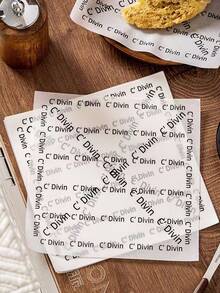 100pcs/50pcs/5pcs White French Non-Stick Paper, Food Packaging Paper, Food Tray And Non-Stick Paper, Baking Paper, Suitable For Desserts, Burgers, Cakes, Baked Goods, Bread, Pies, Cheese, Potatoes, Seafood, Etc., Suitable For Oven Accessories, Baking Tools, Kitchen Gadgets, Kitchen Supplies, Back To School Season, Picnic And Party Events, Disposable Items, Home Gifts. - White - View 2