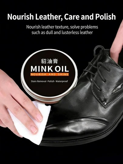 Leather Shoe & Garment Care Cream In Aluminum Box, Polishing Oil, Nourishing Cream, Suitable For Leather Shoes, Jackets, Bags, Colorless & Universal,Shoe,Spring Summer Picks,Brides Maid Gifts,Room,Bedroom Decor,Beach,Travel,For Men,For Women,Vacation,Women's Day,Travel Essentials,Wedding Favours,Y2k,Bedroom,Car Accessories Women,Kitchen Deccor,Wedding,Y2k,Party