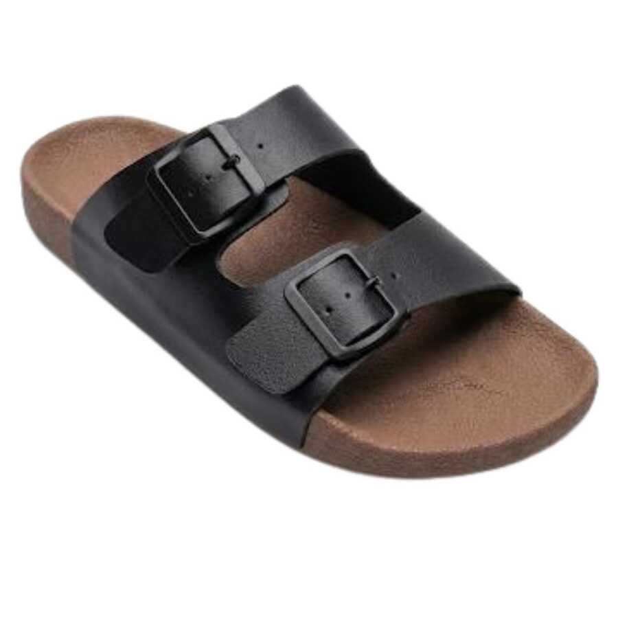Unisex Adjustable  Sandal, Plain, Casual - 黑色 - 查看 1