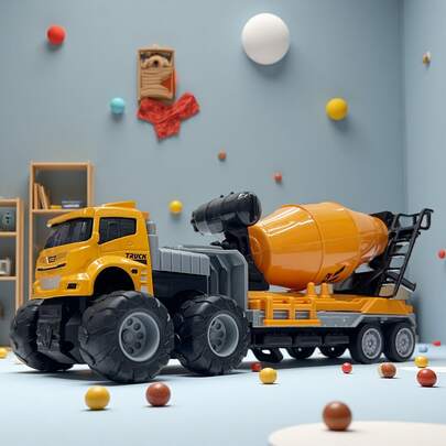 Toy, Toy Car, Construction Vehicle, Toy Construction Vehicle, Construction Vehicle Model, Excavator, Boys' Game, Children's Toy Car, Birthday Gift, Inertial Powered, Children's Toy Vehicles, Christmas, Halloween, Holiday Gift, Boys' Gift