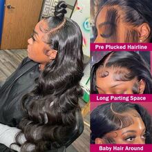 250 Density 360 Lace Front Wigs Human Hair Invisi Strap Body Wave 13x4 13x6 HD Lace Front Wigs Human Hair Pre Plucked Drawstring Wig Human Hair 5x5 6x4 Wear And Go Glueless Human Hair Wigs For Women Brazilian Lace Frontal Wigs Natural Color Unisex Wigs For Women , All Ethnicities, Stylish Hair Replacement | Elegant Updo Wig | Natural Look Wig For Daily Casual, Party Date Decoration Perfect Wig Accessories And Can Also Be Given As A Gift To Family And Friends - Natural Black - 查看 6