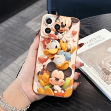 Disney Mickey Mouse Patterned Phone Case With Hearts And Balloons Design Elements Compatible With IPhone 17 16 15 14 13 12 And 11 Pro Models Made Of TPU With Shockproof Protection. A Perfect Gift For Family Friends Birthdays And Holidays - màu đen - Xem 7