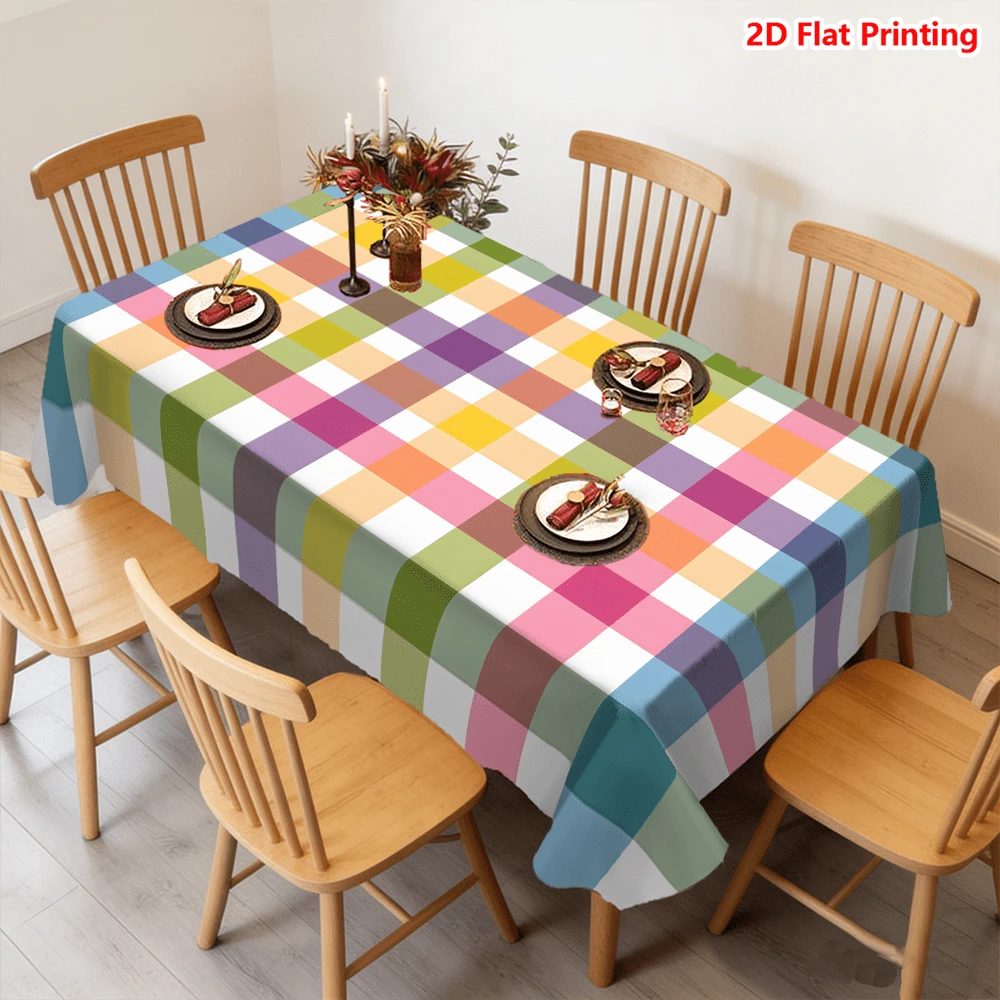 1/20 buc față de masă model carouri multicolor aspect bumbac poliester material fabricat la mașină perfect pentru picnicuri camping nunți zile de naștere restaurante bufeturi de primăvară decorațiuni interioare - Multicolor - Vizualizare 1