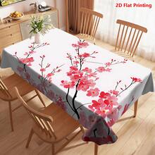 1/20pcs Sakura Tablecloth, Spring Floral Pattern, Made Of Polyester Fabric, Woven, Suitable For Picnic, Camping, Wedding, Birthday, Buffet Restaurant, Home Decor - MultiWarna - View 13