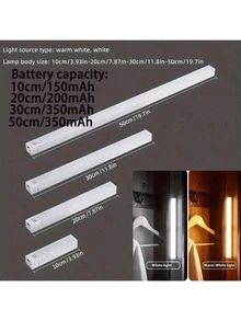 USB Rechargeable LED Motion Sensor Light - Rechargeable RV Lighting, Warm White Nightlight, Suitable For Kitchen, Closet, Hallway, Stairs, Room, Night Lighting, Perfect For Hotel, Bar, Restaurant Home Decor, RV Accessories, Indoor Lighting