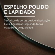 Round Decorative Adnet Mirror With Premium Leather Handle - Modern Minimalist Style For Living Room, Bedroom, And Bathroom - Lạc đà - Xem 4