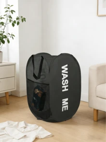 Wäschekorb aus Mesh, Pop-Up zusammenklappbarer Wäschekorb mit Griff, große Seitentasche, geeignet für Kinderzimmer, Studentenwohnheim, Wohnmobil, Kreuzfahrt, grauer Kleiderschrank Aufbewahrungssack, unverzichtbarer Kleidungsaufbewahrungssack für Schlafzimmer, Studentenwohnheim, Hochschule, Aufbewahrungssack, Aufbewahrungsbox, Wäschesack, Waschmaschinen-Beutel, für Wäsche, Bad, Reisen, kann schmutzige und saubere Kleidung, BHs aufbewahren - Mehrfarbig - Übersicht 16