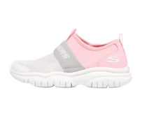 Skechers Kids Girls' Summer Mesh Breathable Casual Slip-On Athletic Sneakers - White/Pink - View 2
