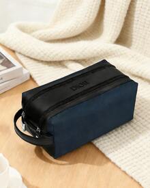 Christian Dior 海军蓝双拉链旅行收纳包，高档洗漱包 - 藏蓝色 - 查看 1