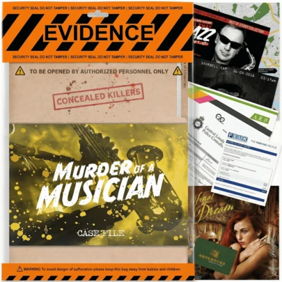 Asesinos crípticos: De un músico - Juego de misterio de caso frío sin resolver con pistas y evidencia realistas - Investigación detectivesca inmersiva
