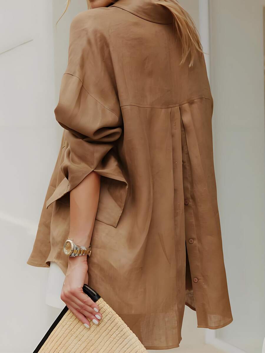 Long Sleeve Button Down Shirt Dressy Tops Blouses For Women