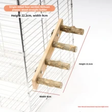 1pc Wooden Interactive Ladder Training Toy Suitable For Small Pets, Birds, Parrots, Hamsters, Climbing Ladder, Swing, Accessories - Multicolor - View 4