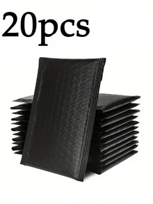 5/10/20/30/40/50个装黑色气泡信封，防水服装包装泡沫袋，哑光复合气泡信封，适用于小型企业，带衬垫信封，邮寄信封，包装袋，情人节邮寄用品 - 彩色 - 查看 13