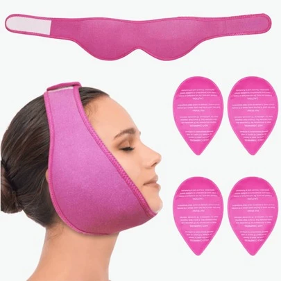 Wisdom Tooth Ice Pack Wrap,Face Ice Wrap For Jaw, TMJ, Oral Discomfort, Teeth Removal And Dental Implants, Super Snug Fit With 4 Hot Cold Packs Reusable, Wisdom Teeth Ice Pack Head Wrap, Face Ice Pack For Chin, Oral And Facial, Dental Implants