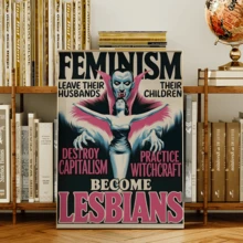 1 tấm áp phích vải bố phong cách truyện tranh cổ điển - "Phù thủy đồng tính nữ", trang trí tường phong cách retro - Quà tặng trang trí nhà cửa và ký túc xá mang tính giáo dục và giải trí, có hoặc không có khung, phù hợp để trang trí phòng ngủ, nhà cửa, ký túc xá, căn hộ, cũng như khách sạn, nhà ở, phòng khách, phòng ngủ, phòng tắm và văn phòng. - Nhiều màu - Xem 4