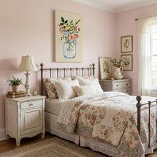 1件现代墙面艺术画，优雅花束，极简插画，植物装饰，适用于客厅、浴室、卧室 - 彩色 - 查看 10