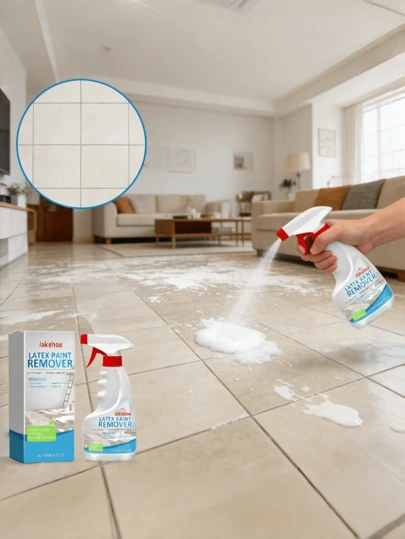 jakehoe 1 pièce/2 pièces Décapant de peinture au latex, peut être utilisé sur les surfaces de carrelage, de verre ou toute surface avec de la peinture latex, de la poudre de plâtre, de la poudre de mastic et autres résidus décoratifs. Il peut aider à neutraliser les odeurs et à garder l'environnement frais. Tout en éliminant les taches tenaces, il protège la surface d'origine sans affecter le matériau.