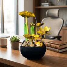 LUMIARTISAN USB LED Desktop Water Fountain | Relaxing White Noise & Zen Home Office Decor Gift - 009 - Xem 4