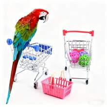 1 Set Mini Metal Shopping Basket + Shopping Cart With Wheels, Colorful Decorative Shopping Cart, Suitable For Home, Office Or Party Decoration, Compact Portable Cart, Mini Shopping Cart, Dollhouse Decoration And Accessories, DIY Scene Decoration - Multicolor - View 7