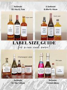 Custom Text Wine Labels, Personalized Wine Bottle Stickers, Black & White Design Wedding Party Labels, "Cheers To The Future" Proposal Stickers, Bridesmaid Gift Box Accessories, Fun Wedding Party Uppercase Letter Stickers - Multicolor - View 2