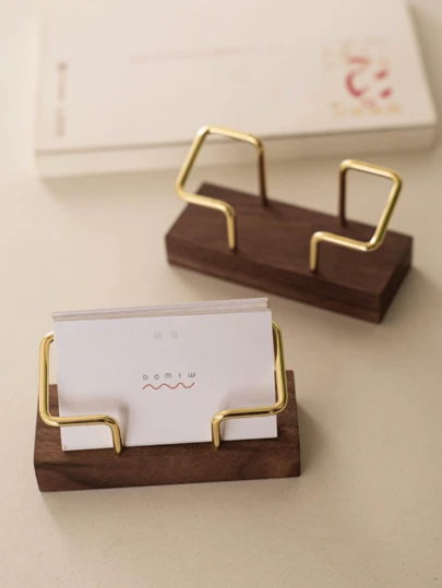 Hollow Business Card Holder, Creative Product Storage Box, Office Display, Ideal Gift, Available In Multiple Colors, Essential For Business Office, High-End Linear Design Card Display Rack, 3 Fashionable Colors Available, Minimalist Desktop Vertical Card Holder, Card Display Base, Photo & Business Card Display Stand