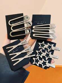 12pcs/Set Multicolor Polka Dot Hair Clips Set, Including Star, Bar, Hollow Styles - Suitable For Girls And Women, Sweet Vibe, Suitable For Daily Wear, Dates And Other Occasions, Claw Clips, Hair Slide, Gifts, Hair Accerssories, Head Accessories, Hair Accessories For Women