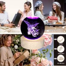 这款3D正义天使水晶球夜灯是情人节、感恩节、母亲节和其他节日的最佳礼物。它象征着正义和希望，也是一份精美的生日礼物。 - 彩色 - 查看 8