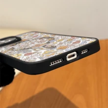 1 funda de teléfono de moda no incluye cordón ni soporte.. ‌ Funda para teléfono con un caprichoso diseño floral que presenta os de cuento de hadas y rosas, compatible con los modelos 17, 16, 15, 14, 13, 12 y 11 Pro, con protección a prueba de golpes. Regalo perfecto para familiares, amigos, cumpleaños y celebraciones de temporada. - Negro - Ver 2