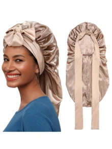 1顶女士真丝睡帽，缎面睡帽，柔软弹力带，真丝睡帽，缎面睡帽 - A - 查看 14