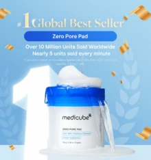 Medicube Zero Pore Pads 2.0, Dual-Textured Facial Toner Pads For Exfoliation And Pore Care With 4.5% AHA Lactic Acid & 0.45% BHA Salicylic Acid, Ideal For All Skin Types, Korean Skin Care (70 Units) - 零毛孔衛生棉 2.0 70 片裝 - 查看 2