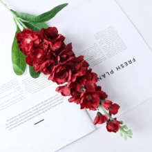 85厘米人造紫罗兰仿真丝花，带叶子，适用于花瓶插花、婚礼摄影道具、仿真花束 - 彩色 - 查看 17