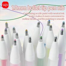 WUQIANNIAN WQN 1套/18色渐变彩色亚克力凝胶笔，1.0mm大容量墨水，超长书写，办公学习两相宜，返校必备