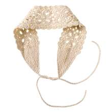 Bohemian Crochet Flower Headband Women's Braided Headband Headscarf Fashion Girl Headband Hair Accessory - 米色 - 查看 7