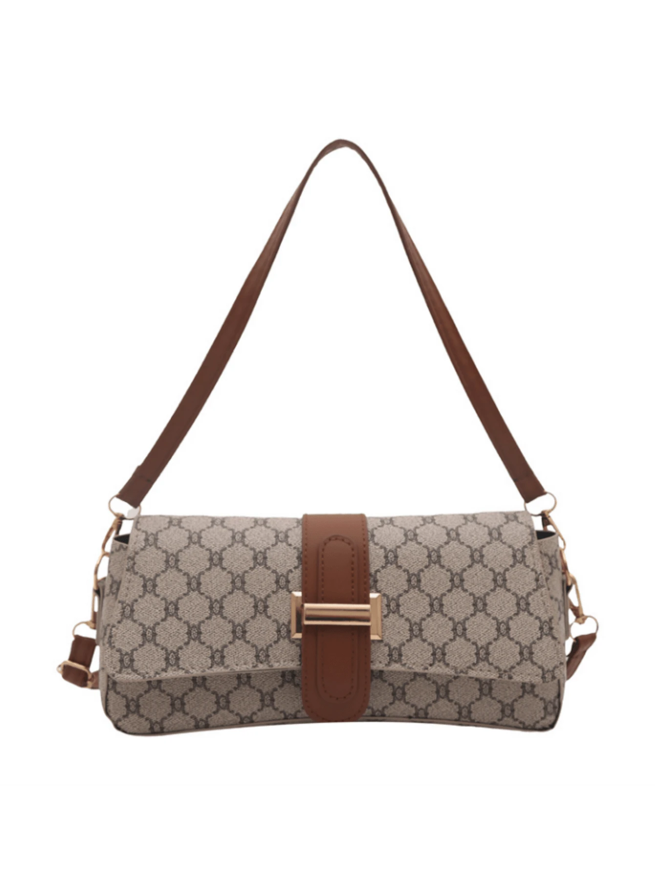 1pc New Fashion Handbag, Long Handle Tote Bag, High-Quality Niche Original Design Shoulder Bag, Suitable For Travel, Dating, Shopping, Office Wear, Gift For Girlfriend And More - Khaki - View 1