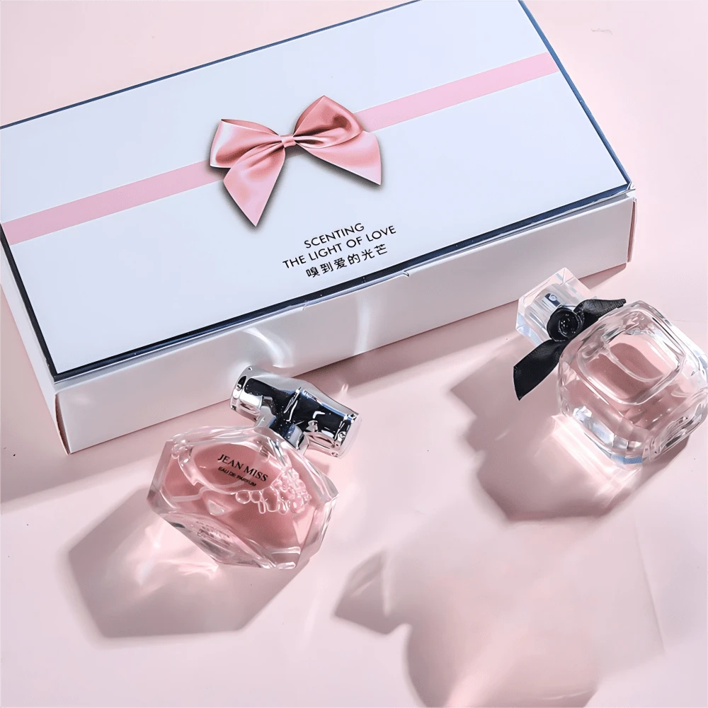 Women's Light Luxury Perfume 3-Piece Set - Fresh Scent, Long-Lasting Fragrance - Valentine's Day, Best Gift For Ladies For Christmas, Portable Travel Size - Gift Box Set - 甜美風 - 查看 1