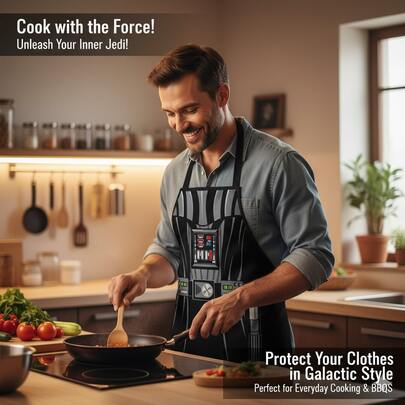 Star Wars Bestselling Planet-Themed Apron, Robot Character Style, Kitchen Baking Stain-Resistant And Waterproof Waistband
