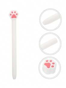 1pc Cute White Cat Paw Silicone Sleeve Protective Case Compatible With Apple Pencil 2nd Generation, Lightweight And Skin-Friendly