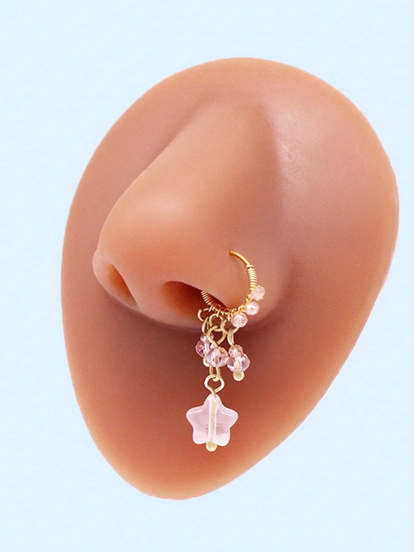 1 chiếc khuyên mũi hình ngôi sao đính đá, trang sức thời trang dành cho nữ, thích hợp làm quà tặng dự tiệc cho bạn bè. - Nhiều màu - Xem 1