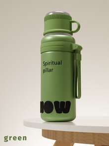 1个27盎司不锈钢保温水瓶，带背带和提手 - 大容量、防漏、便携，适合户外活动、徒步旅行、露营、运动和旅行 - 带盖，可用作水杯，是开学季必备品 - 彩色 - 查看 15