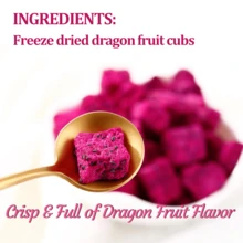 ULTHMOK Dried Dragon Fruit Cubes 77g No Additives Pure Natural Dried Fruit Snacks Smoothies - Dragon Fruit Cubes - 77g - View 5