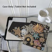 1 件装星空图案保护套 - 专为追求奢华未来主义风格和炫目设计的爱好者打造，带笔槽的保护套兼容 iPad 10.9/10.2/Air 第五代/Pro 11/10代/9.7/Air 2/iPad（第七代）/iPad（第八代）/iPad Air 4/5/iPad Pro 11/iPad 第十代 10.9 英寸 2022 款智能保护套 - 黑色 - 查看 9