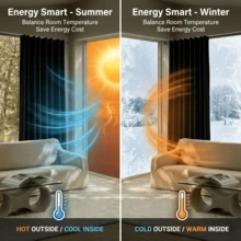 2pcs Blackout Curtains, 100% Waterproof, Thermal Insulated, UV Blocking, Suitable For Luxury Living Room, Bedroom, Home Decor, Christmas Decoration, Bedroom Curtains, Christmas Gift - Black - View 12