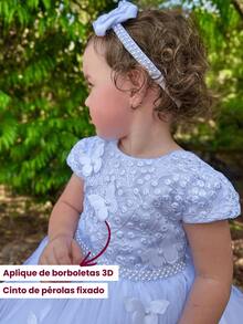 Young Girls Dresses - White - View 3