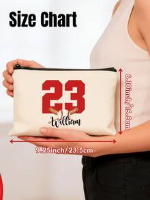 Bolsa de lona con tema deportivo personalizada - Bolsa de lona portátil personalizada, se puede imprimir nombre y patrones deportivos, adecuada para: regalos de fiesta con tema deportivo, regalos de fiesta de cumpleaños, bolsas de regalo personalizadas para celebraciones de campeonato de equipo, bolsas de almacenamiento exclusivas para jugadores de partidos de de baloncesto de exalumnos, bolsas esenciales para aficionados al día del partido de fútbol, decoraciones de fiesta y regalos del día del partido. - Multicolor - Ver 3